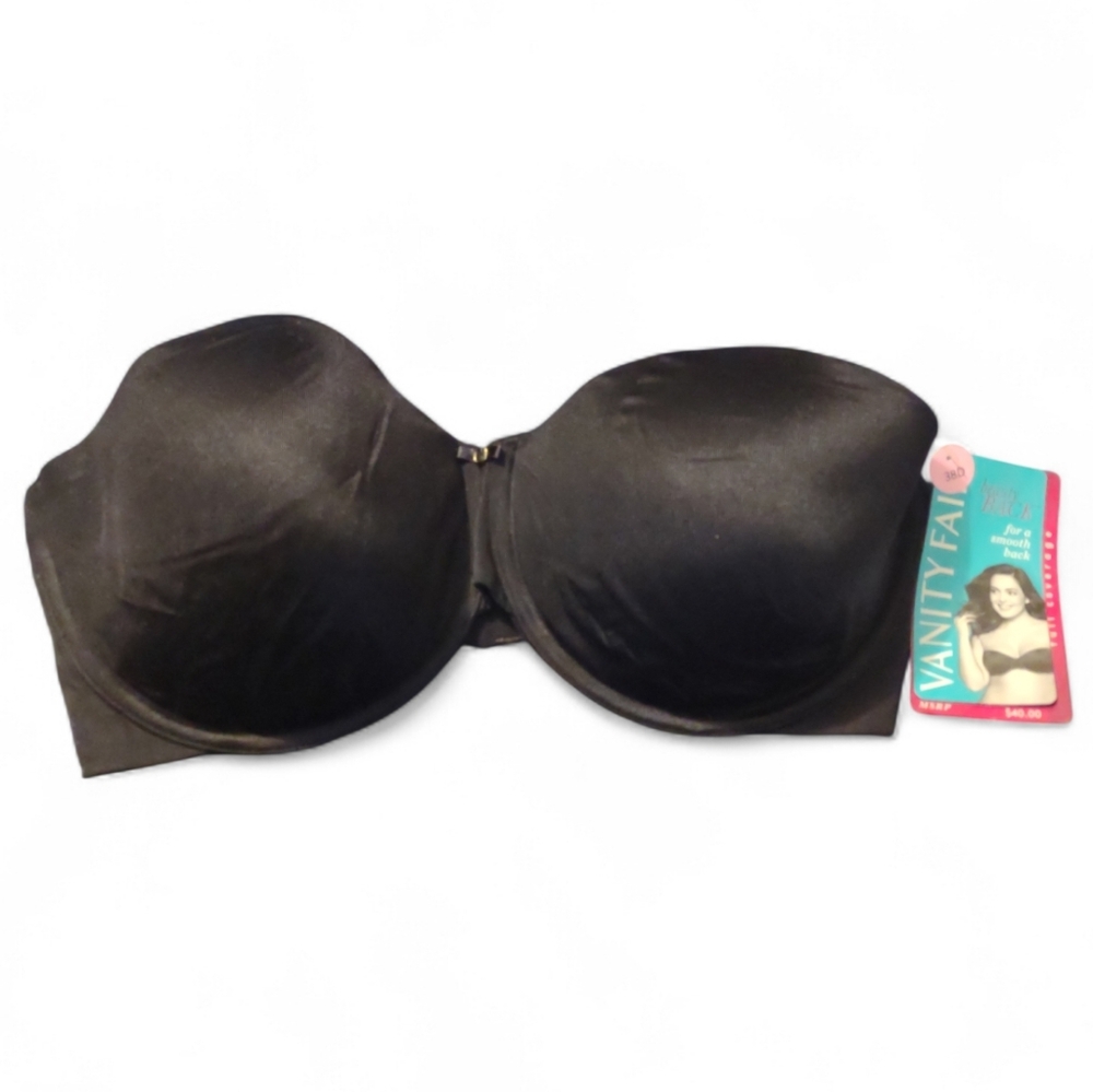 Vanity Fair 74345‎ Convertible Straps Black Bra 38D Classic